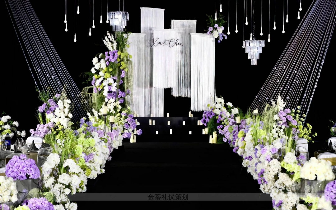 白綠韓式線簾婚禮