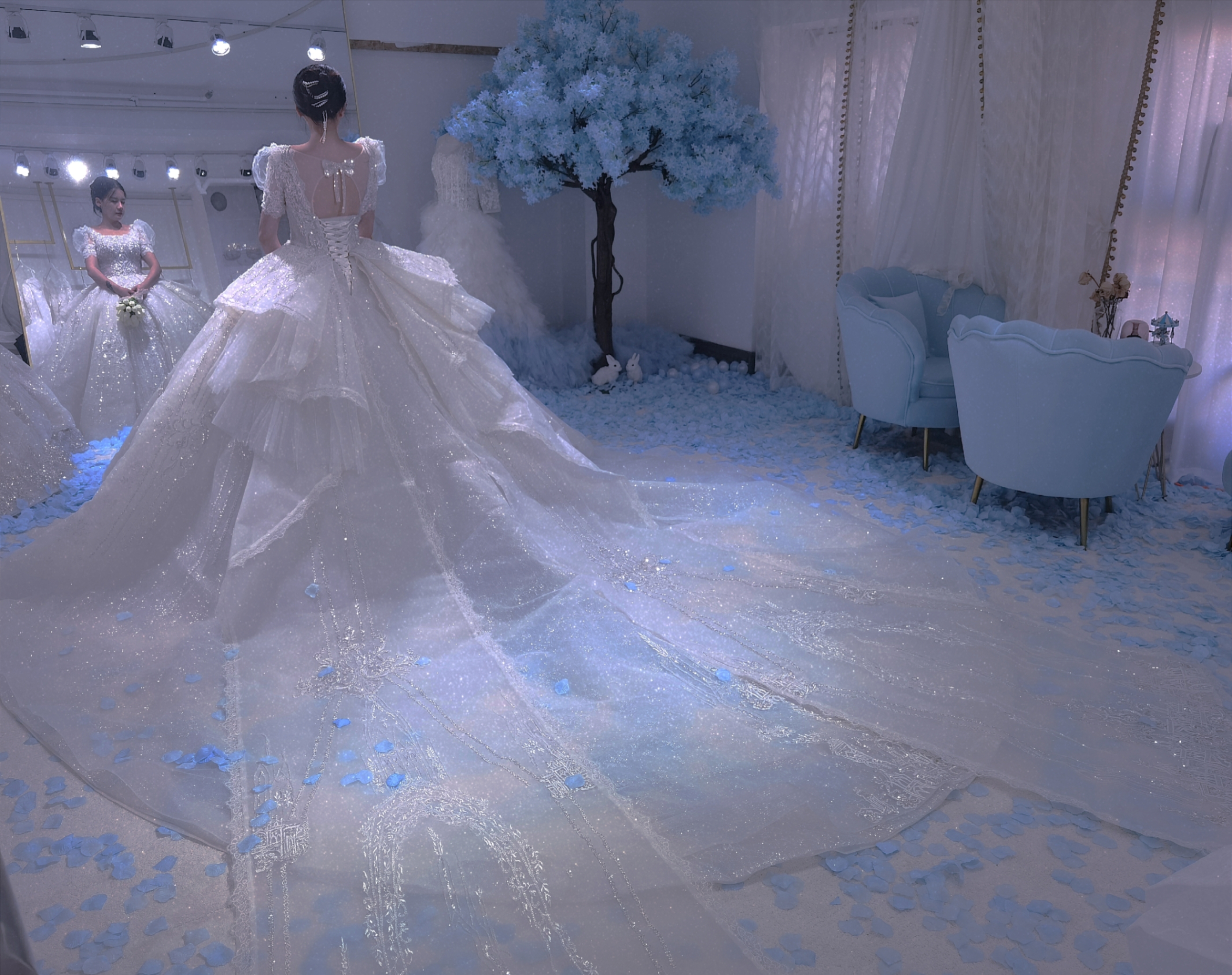 【桃禧】韩式水晶纱