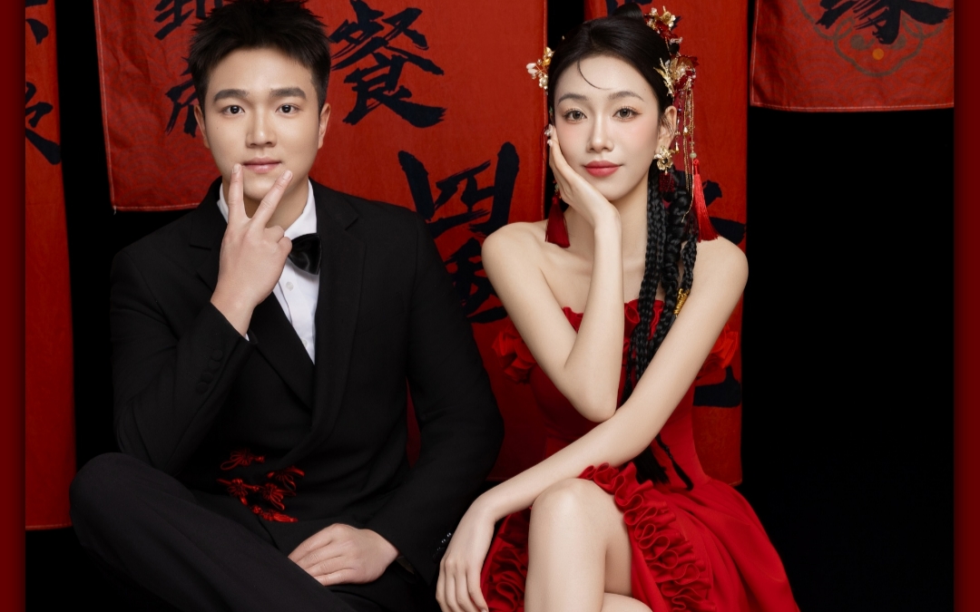 全家人都夸好看的新中式喜嫁婚纱照❣️