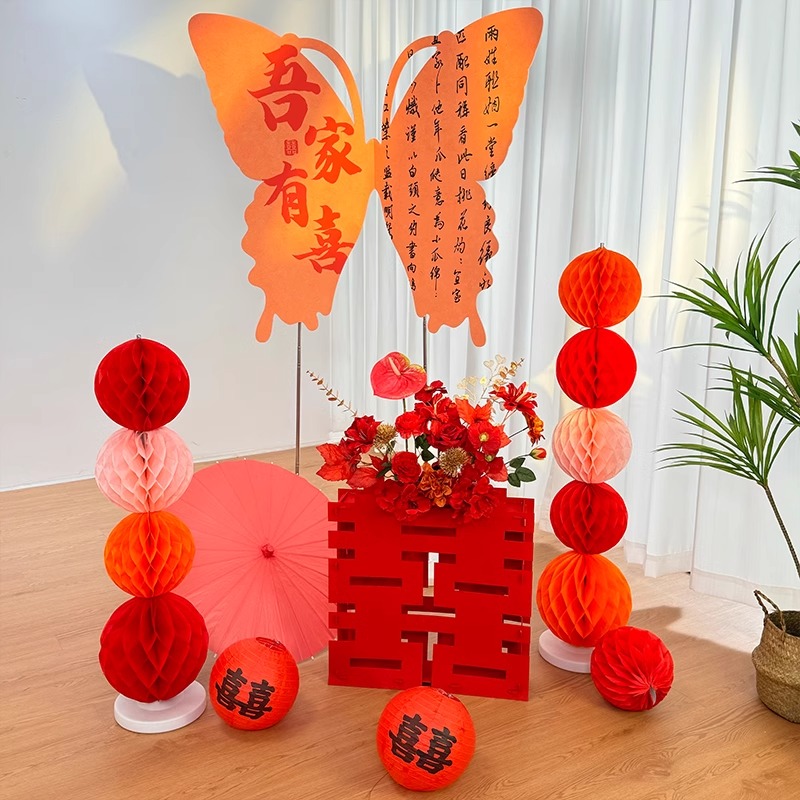 超大蝴蝶kt板 晨袍拍照背景装饰
