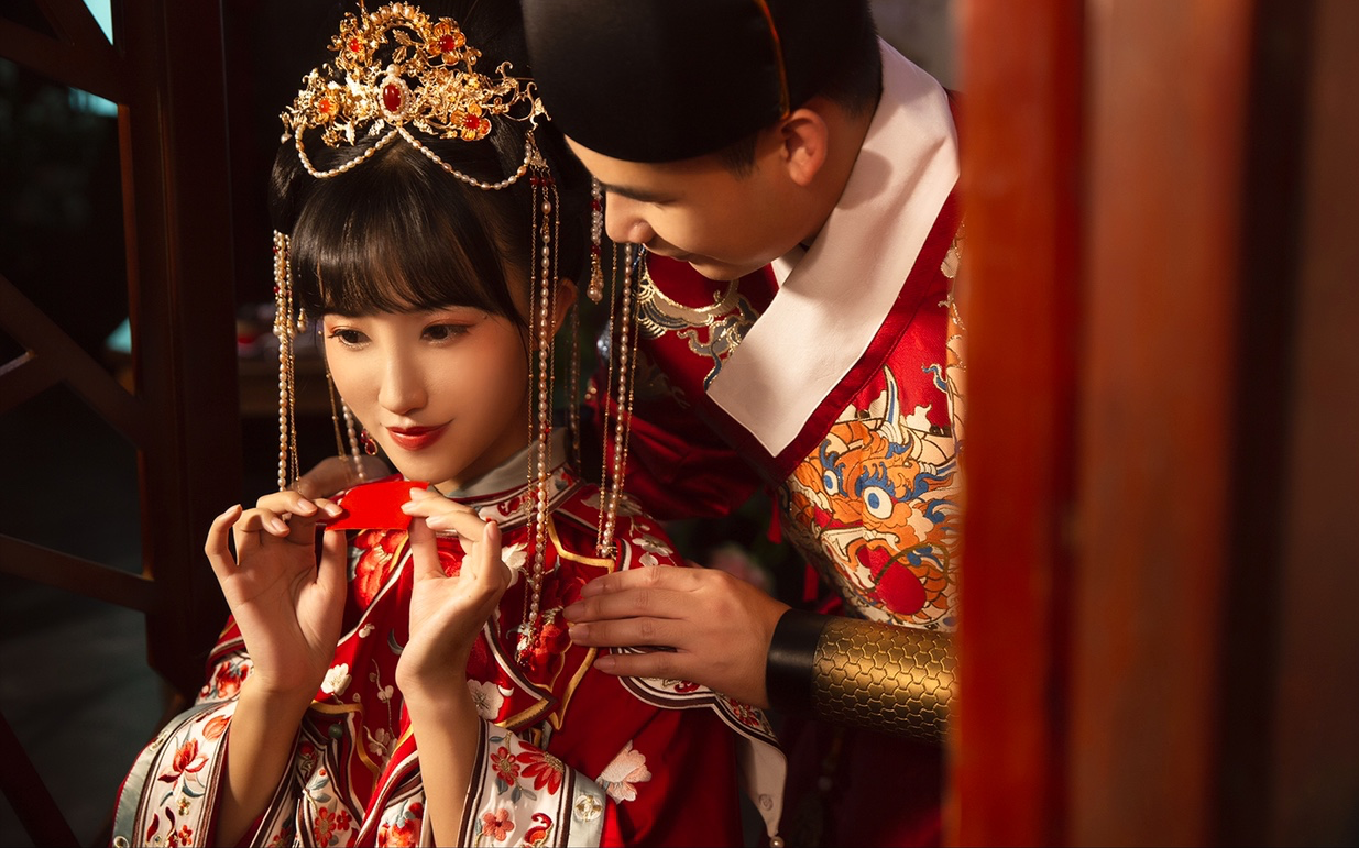 专业汉服婚纱照体验拍，复古婚纱，清新婚纱