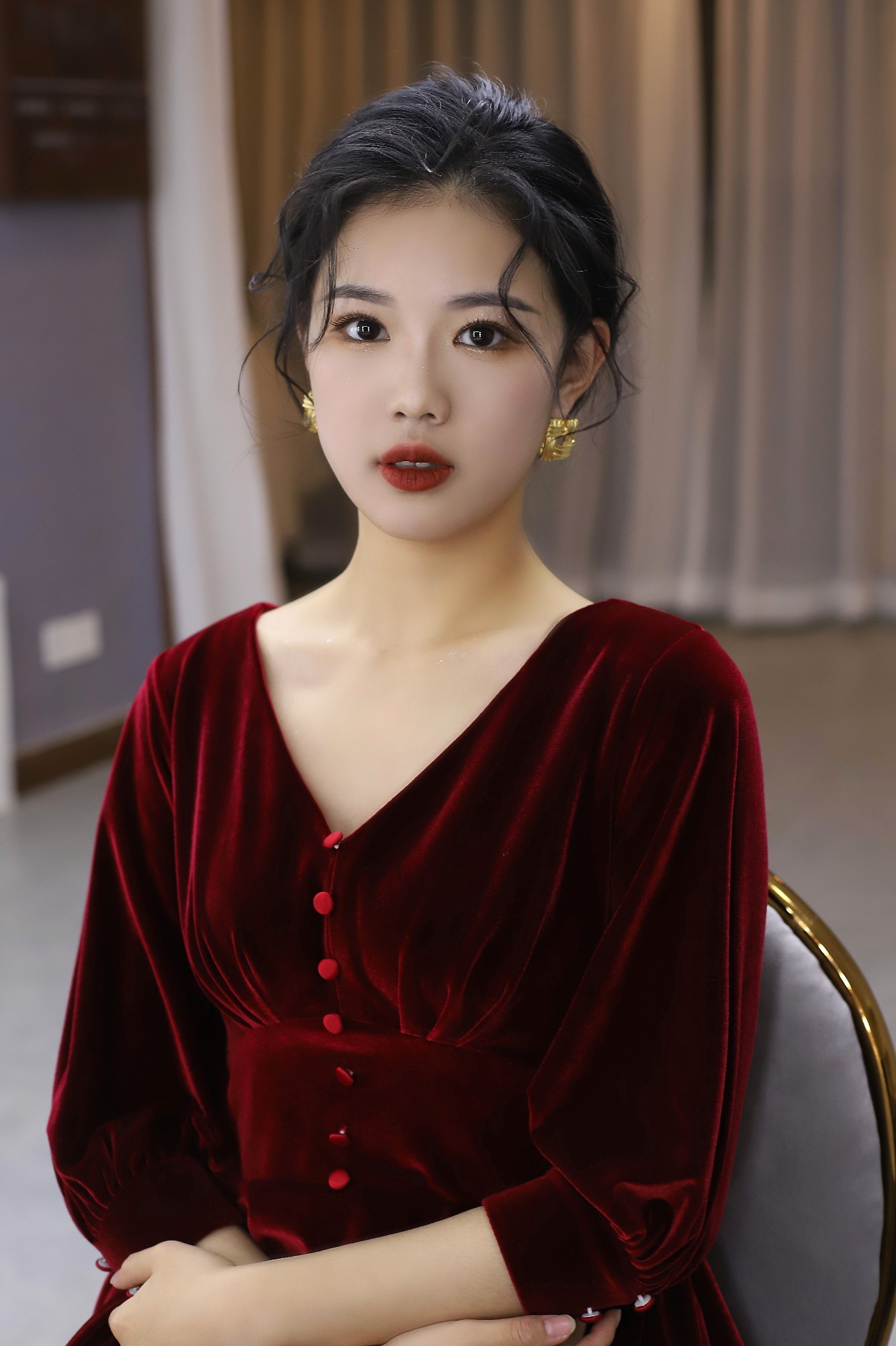 韩系妆容👰耳环也太太太美了吧！✨