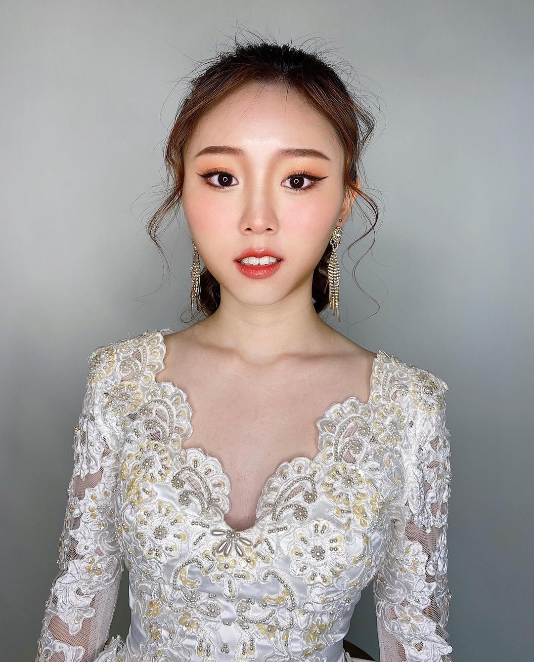 刚试完妆，这家淄博婚纱礼服馆不错。