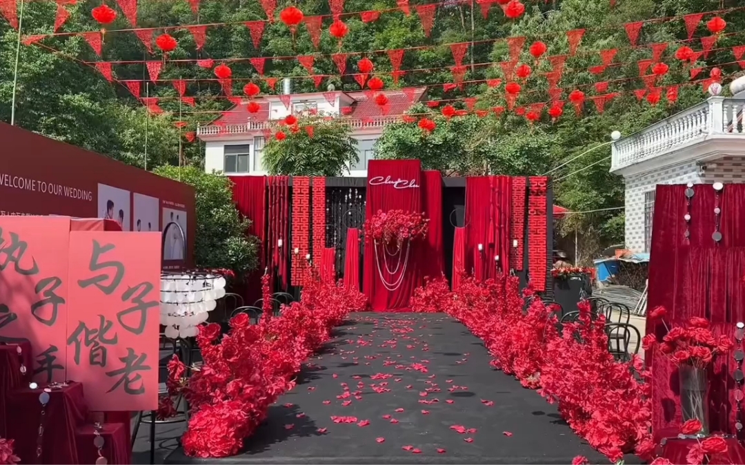 戶外紅色系婚禮