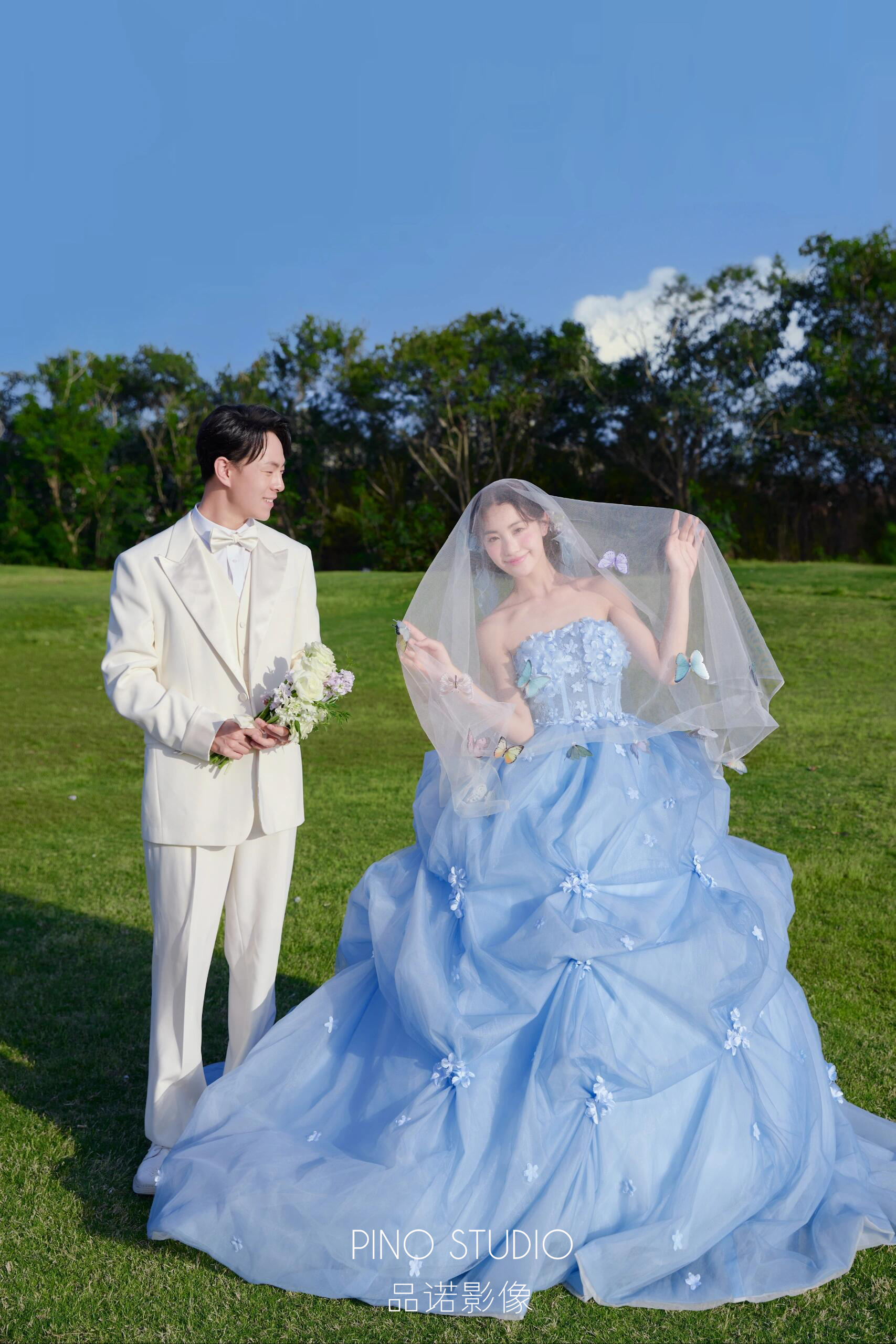 备婚必看‼️蓝调花神婚纱照氛围感拉满