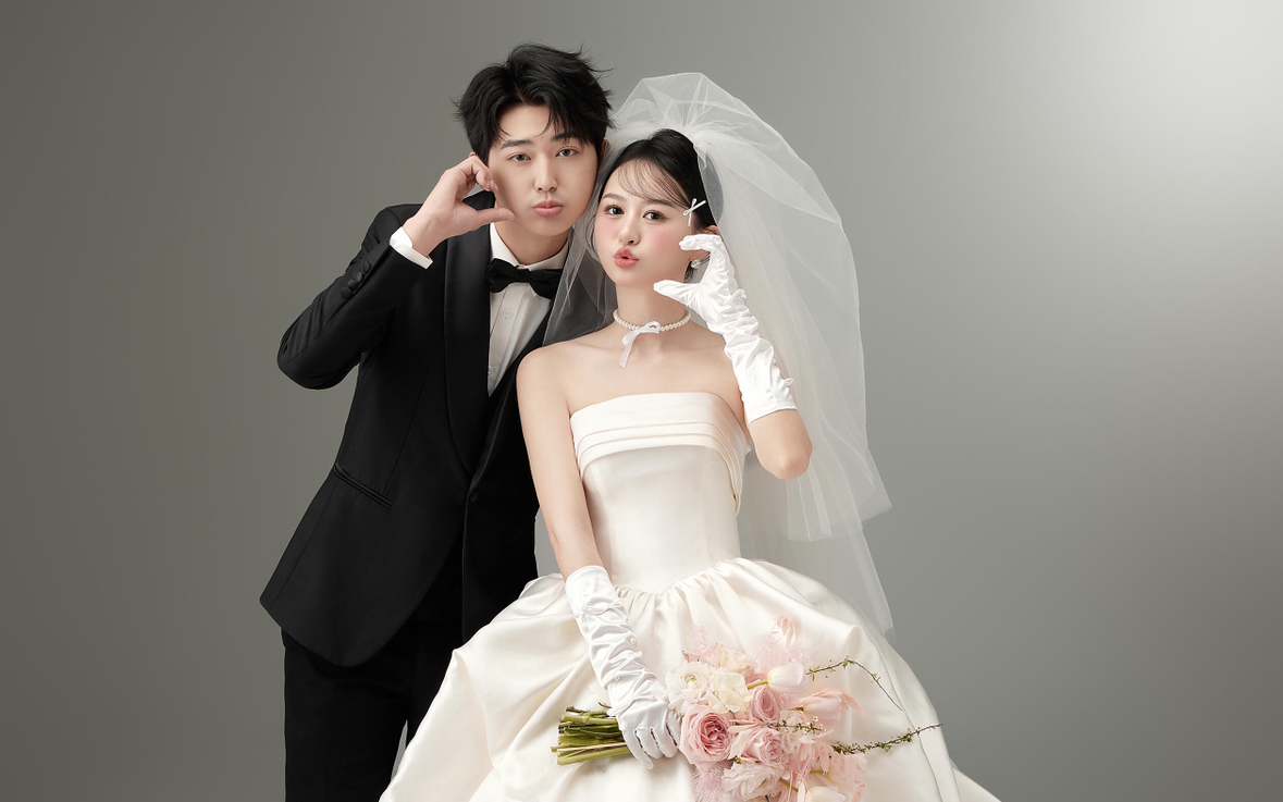极简纯韩式婚纱照