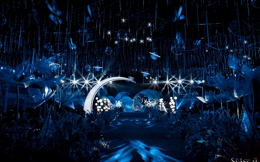 蓝色星空系 浪漫主题婚礼