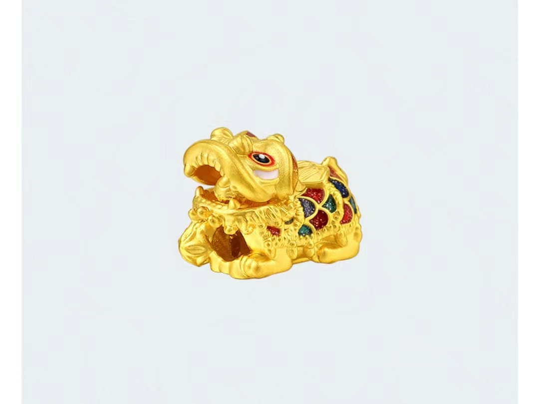 CHJ喜狮连连系列-醒狮足金串珠