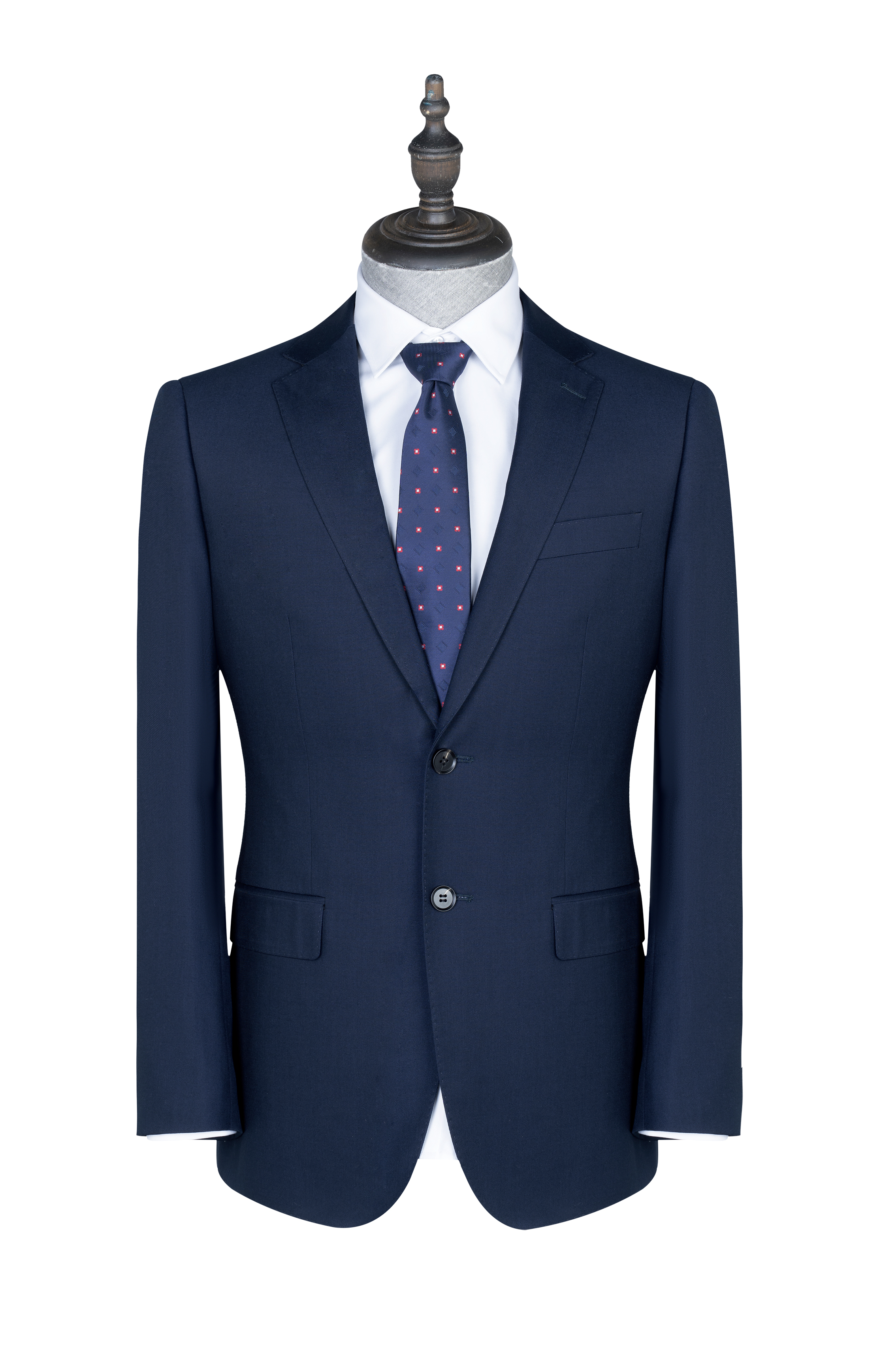 藏青色西服二件套