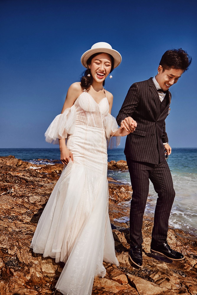 深圳海边婚纱照👰是浪漫的感觉