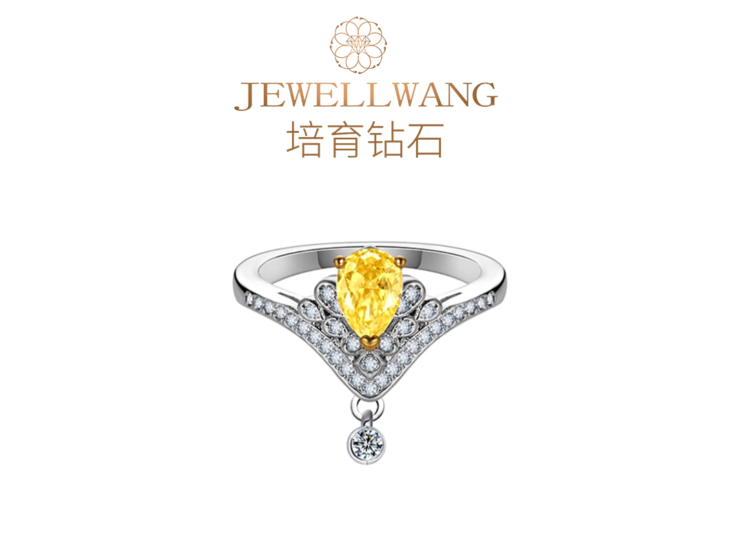 飞翩 JEWELLWANG培育钻石彩钻黄钻婚戒