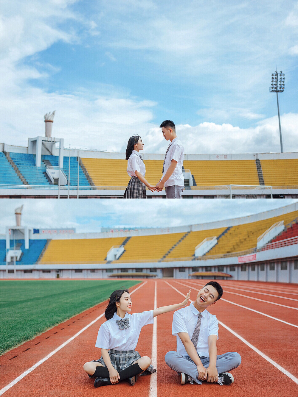 你们拍过清新学院风校服婚纱照的吗，我拍了
