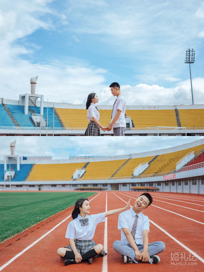 你们拍过清新学院风校服婚纱照的吗，我拍了
