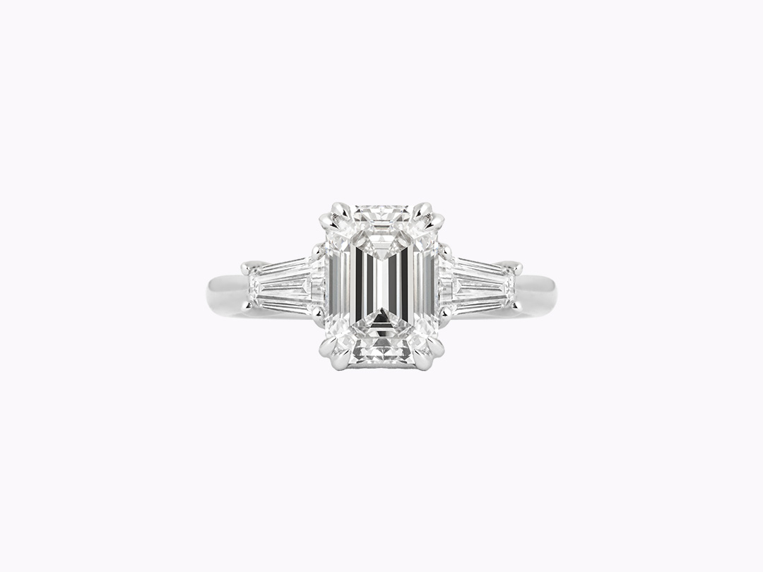 Trinity叁生II   精选D色18k⾦钻戒