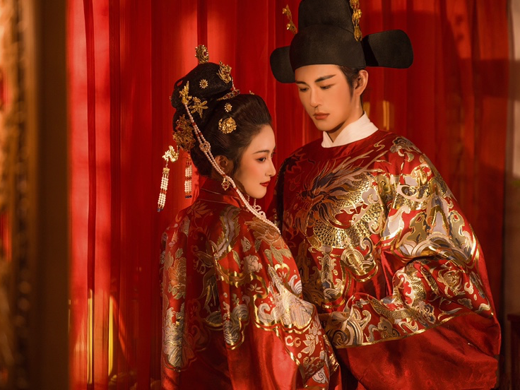 高端汉式婚礼定制跟妆（周制 明制）