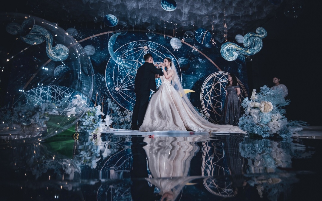 星空系浪漫小预算蓝色婚礼【爱度】