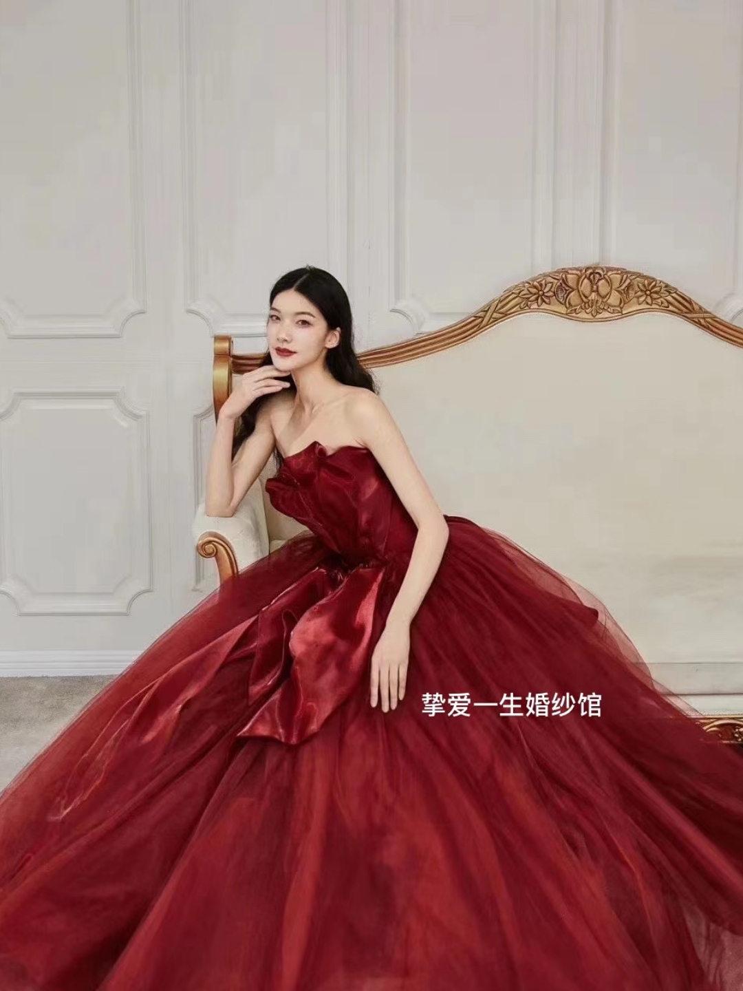 【摯愛婚紗】抹胸款敬酒服