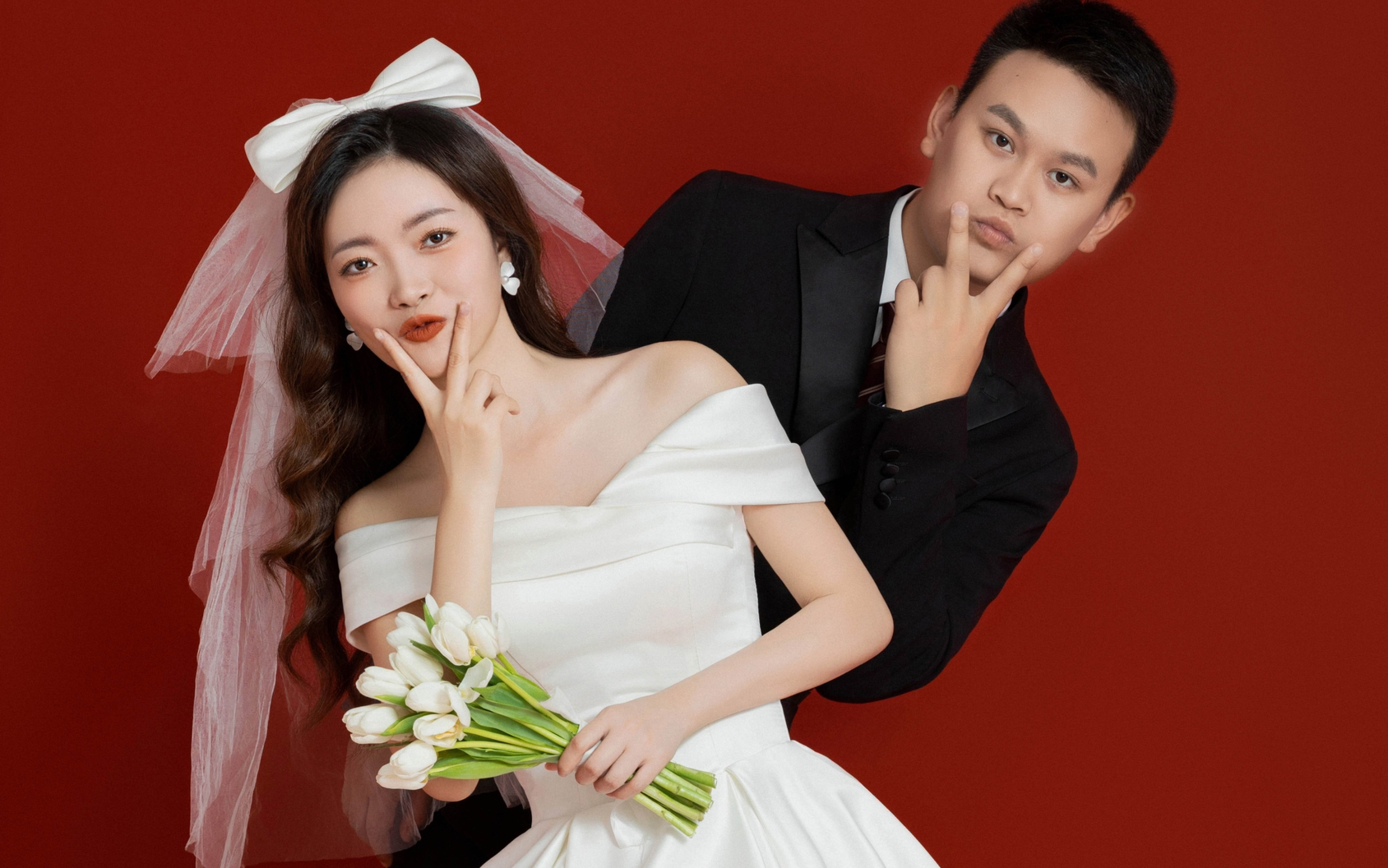 复古喜嫁风婚纱照