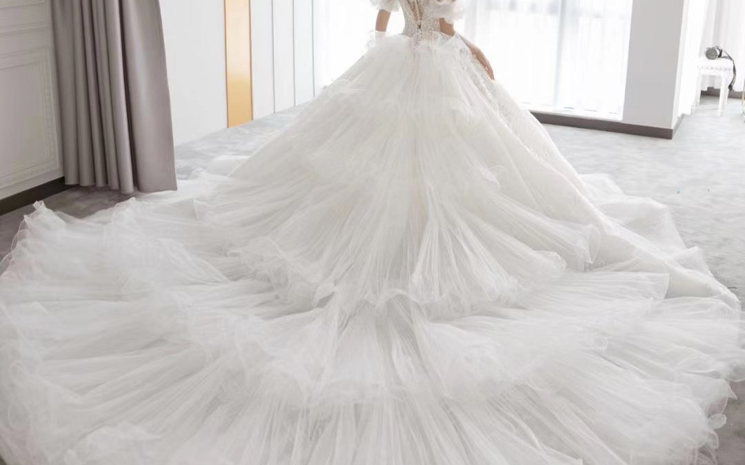 精灵仙子婚纱｜长拖尾主纱