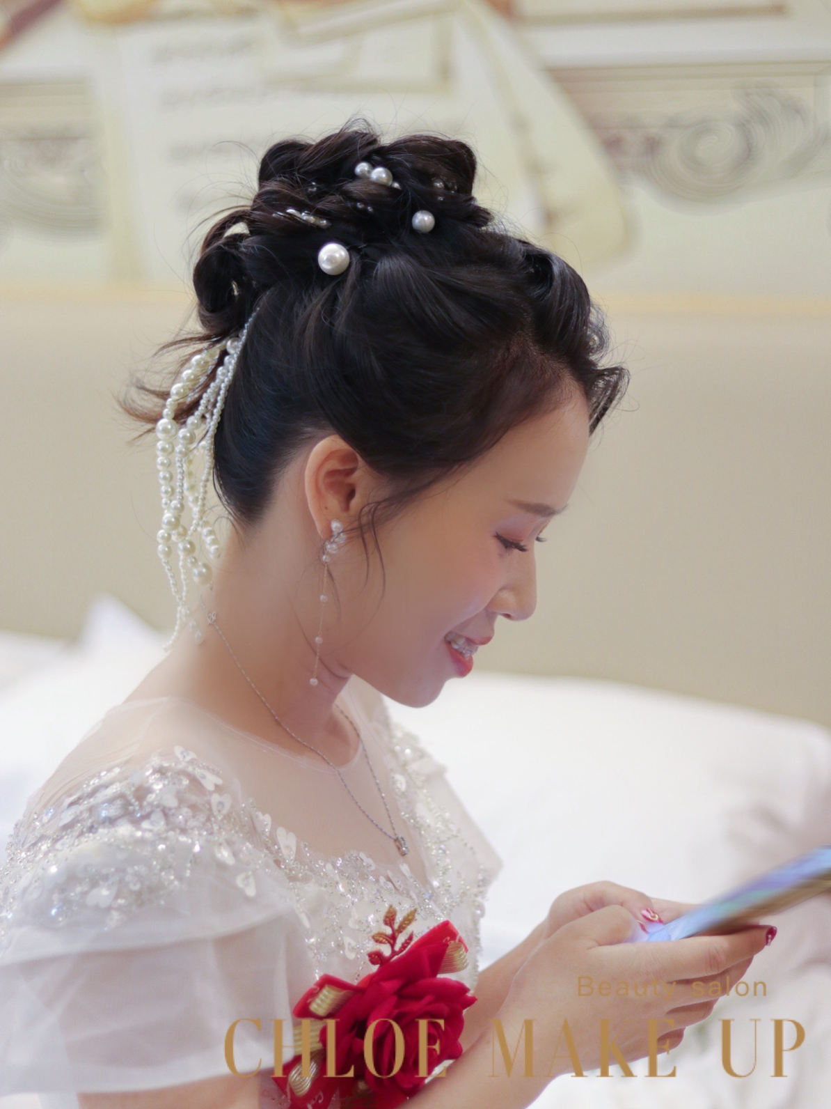 高级感满满的珍珠编发