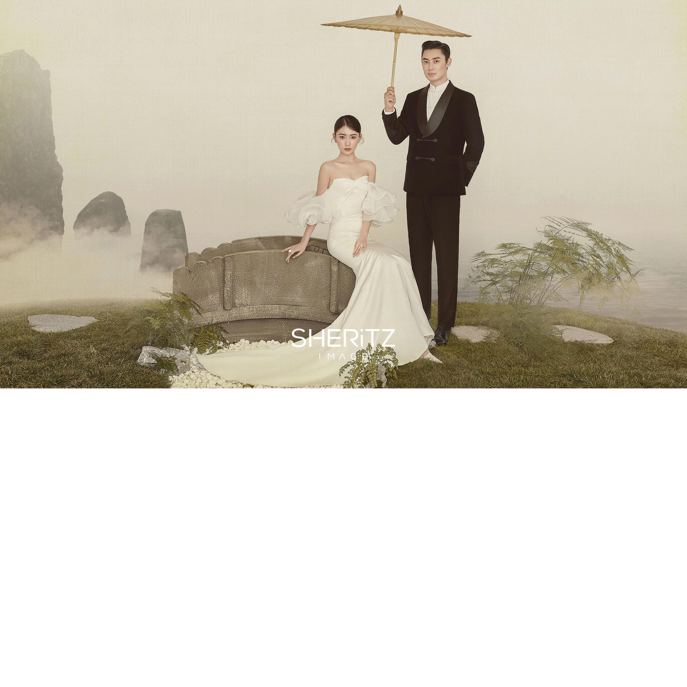 稀区爆品°明星肖像丨油画风婚纱照丨工笔画婚纱照