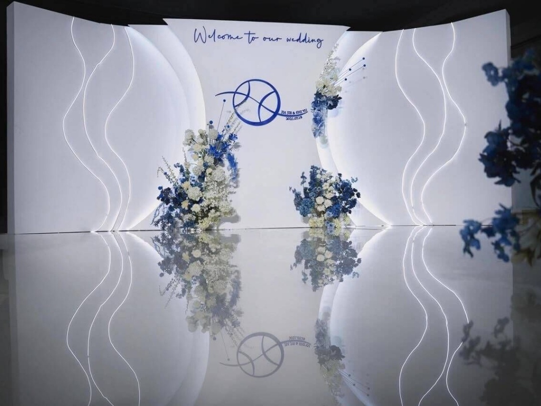 【理想之蓝】纯白+克莱因蓝色极简时尚婚礼