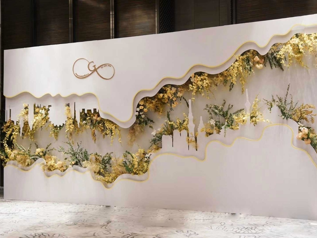 婚礼策划小清新香槟色大理石系列