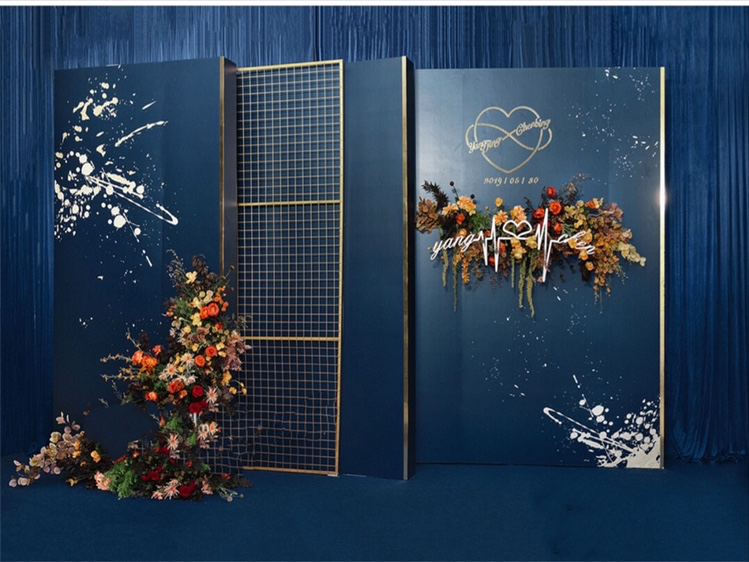 「潮婚节」蓝色大气/含人员个性布置