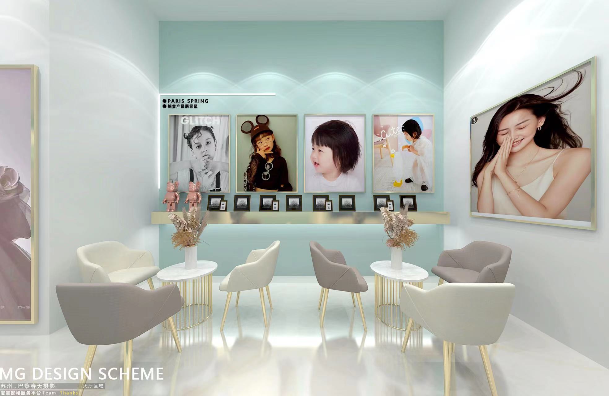 巴黎春天婚纱摄影店铺环境