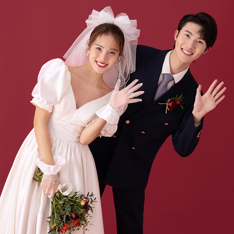 网红婚纱照+风格主题任选任搭+婚嫁礼包