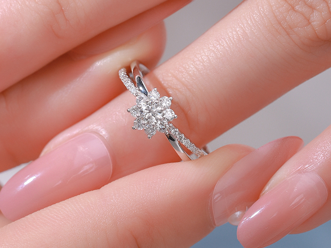 【佐卡伊】定制钻戒-樱花