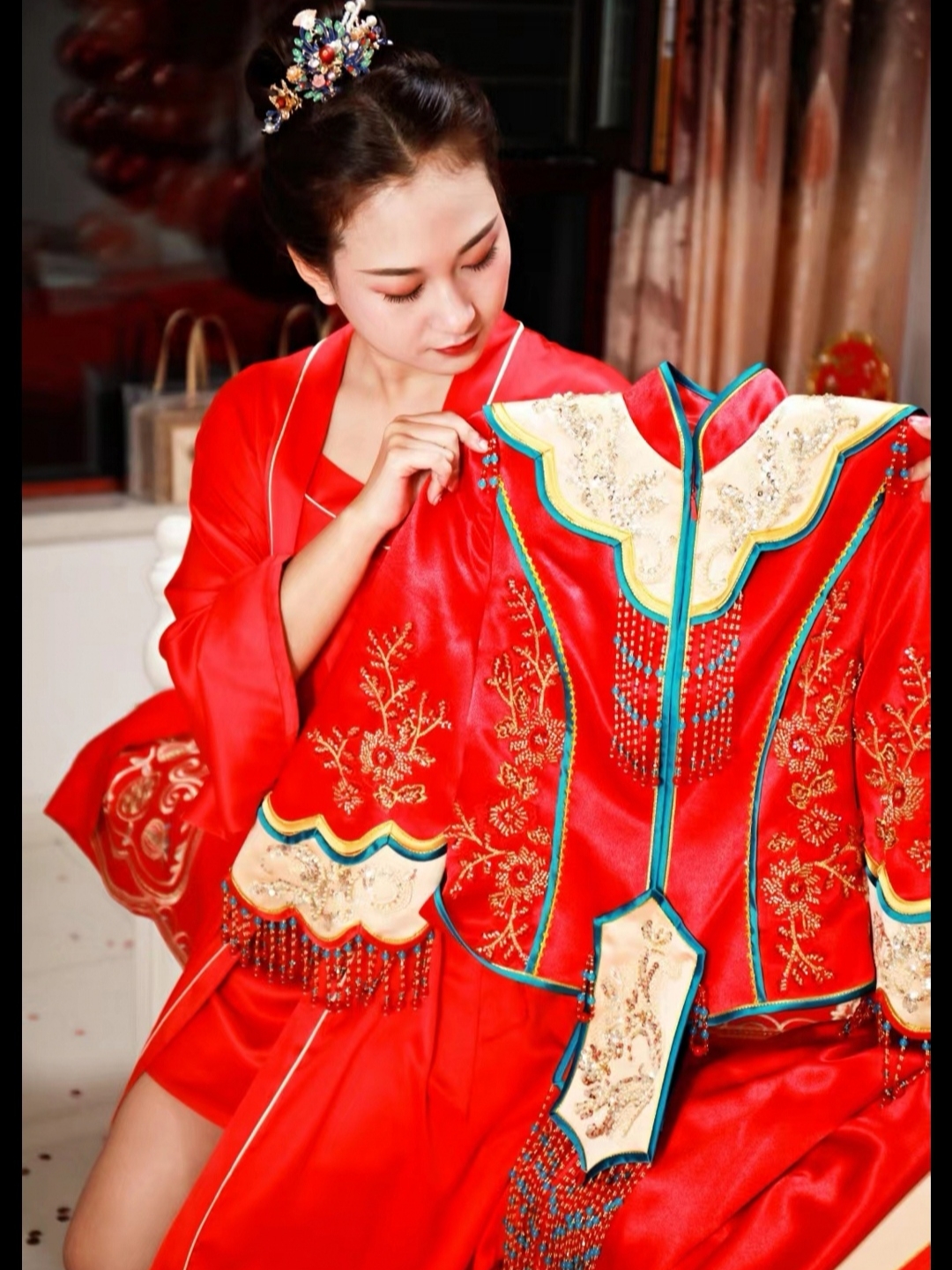 通辽新娘跟妆(全程)，新娘早妆