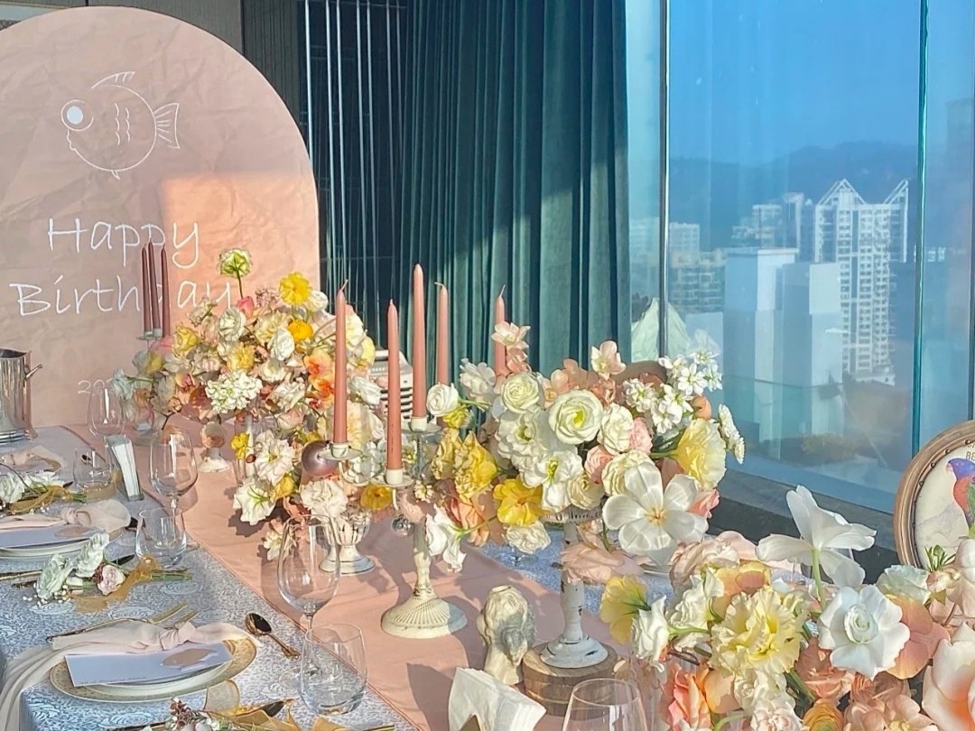 餐厅ins风夏日甜橙创意求婚