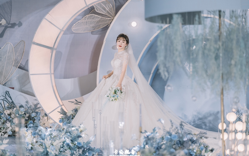 莫蘭迪藍色婚禮