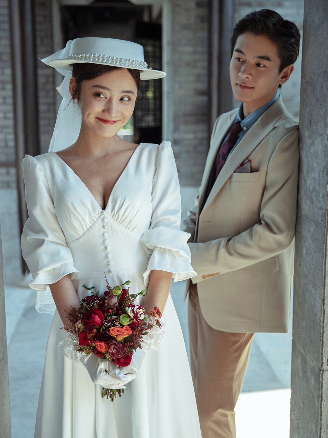 法式复古婚纱照