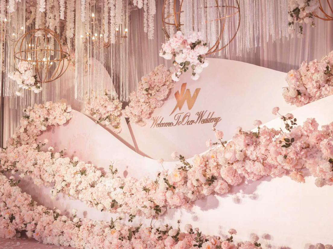 初品婚礼｜简约梦幻唯美粉色花海婚礼