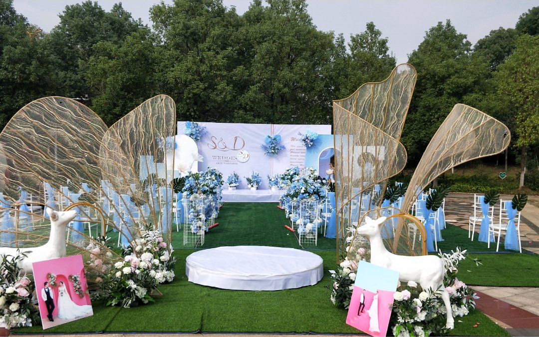 藍(lán)色經(jīng)典_草坪婚禮_祁陽婚慶