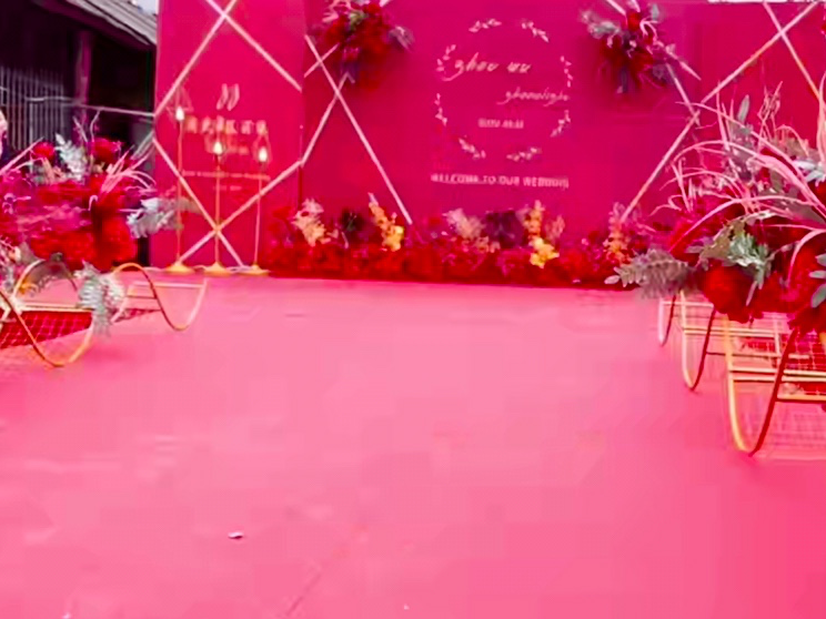 特價款紅色浪漫系婚禮布置