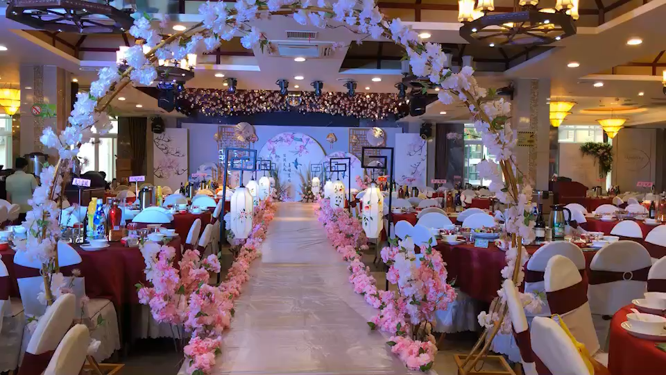 新中式婚礼 粉色中式婚礼布置