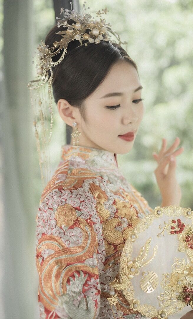 高级清透无感妆容中式优雅新娘造型-独立化妆师