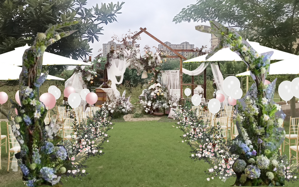 【潛江戶外婚禮】西西花園草坪婚禮