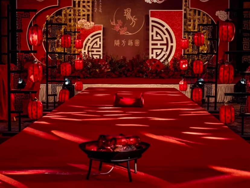 新中式大红设计婚礼铂雅婚礼设计