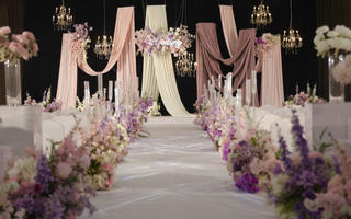 【慕凡婚礼】超级出片的粉紫色布幔小众婚礼