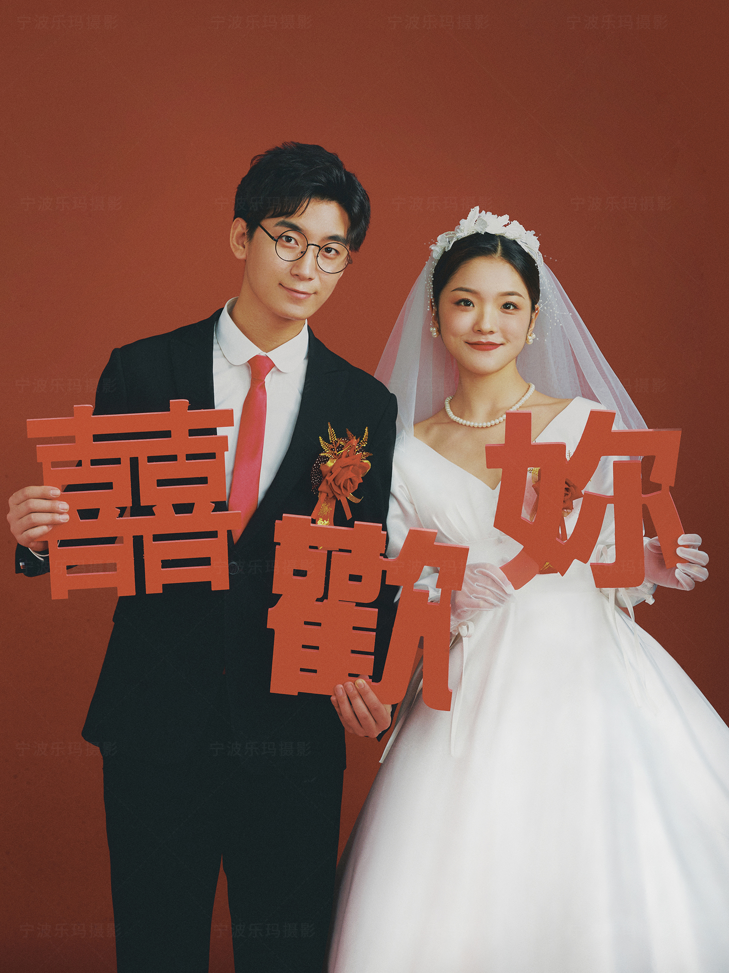 全家都爱的喜嫁风婚纱照做婚礼请帖💌超合适