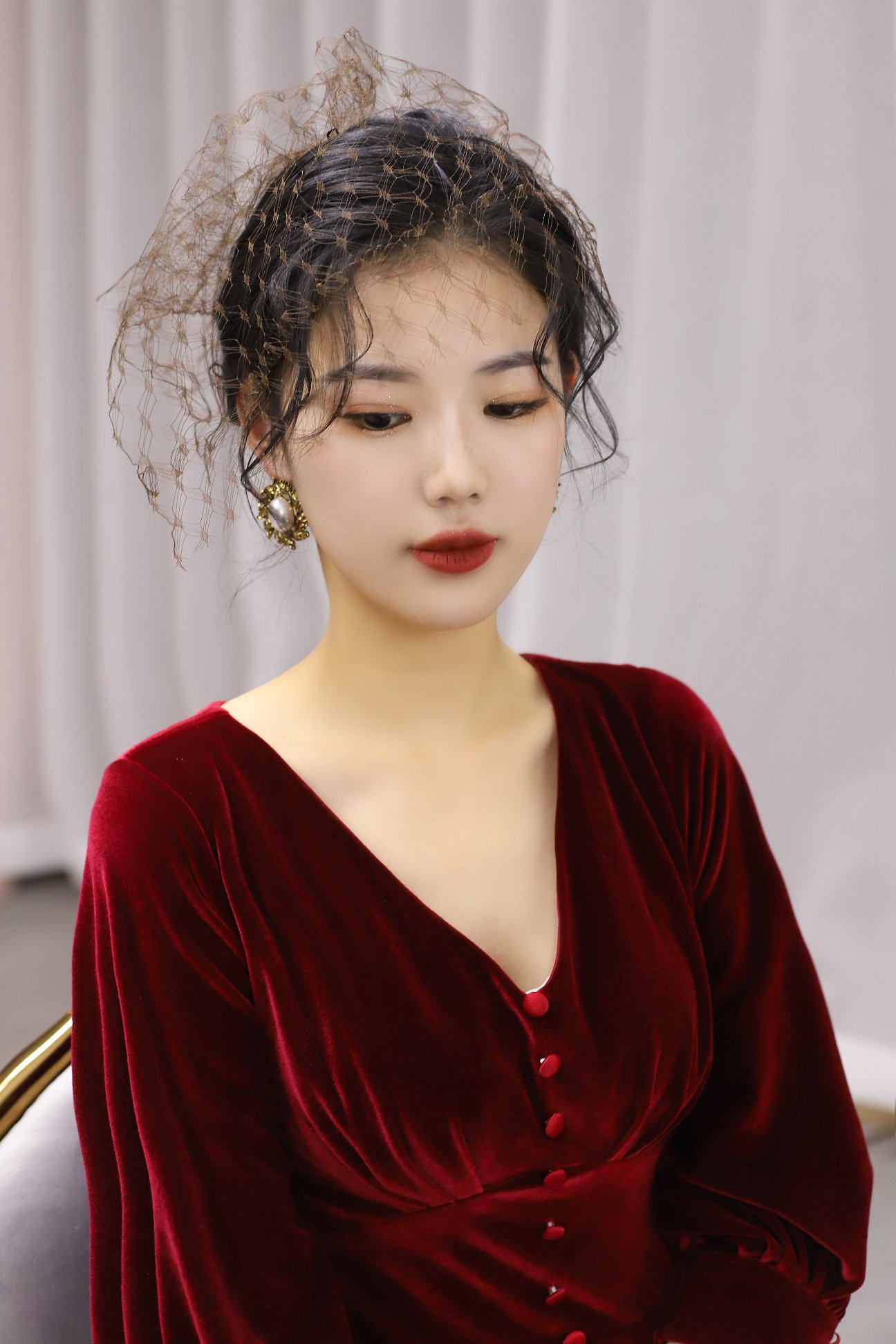 韩系妆容👰耳环也太太太美了吧！✨