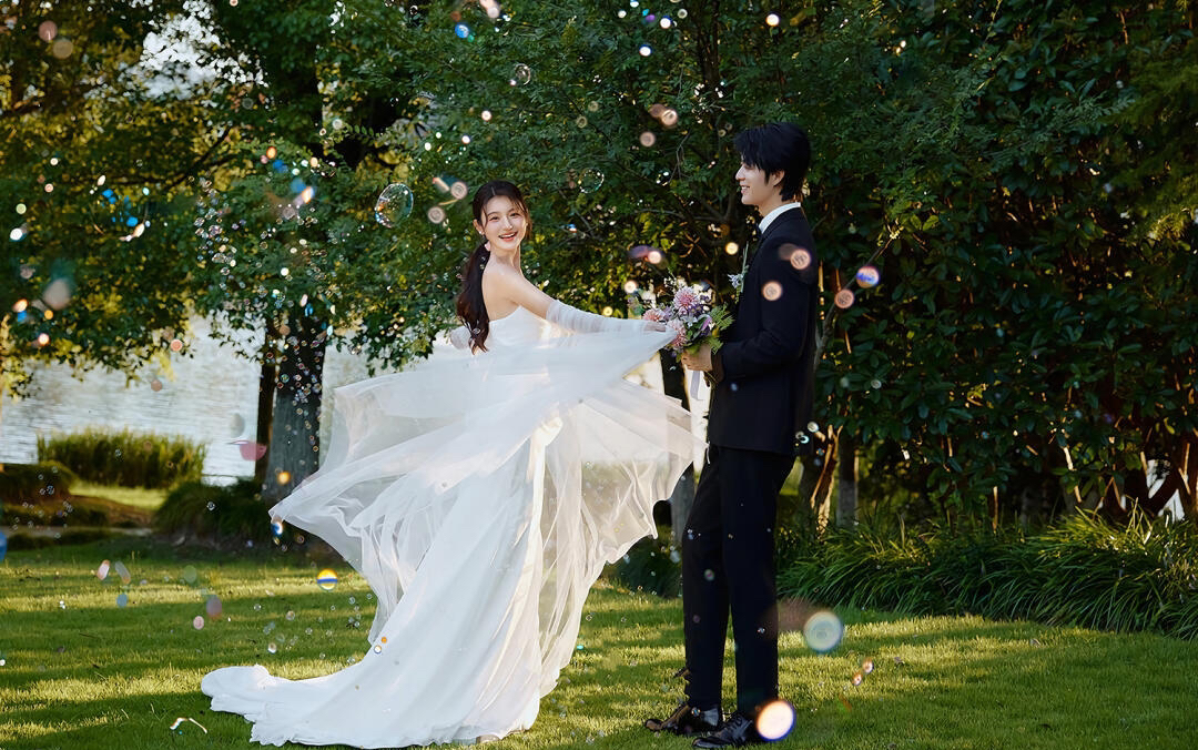 韓式少女感森系草坪婚紗照｜氛圍感拉滿
