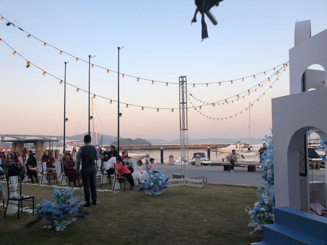 户外西式婚礼-南沙游艇会户外婚礼