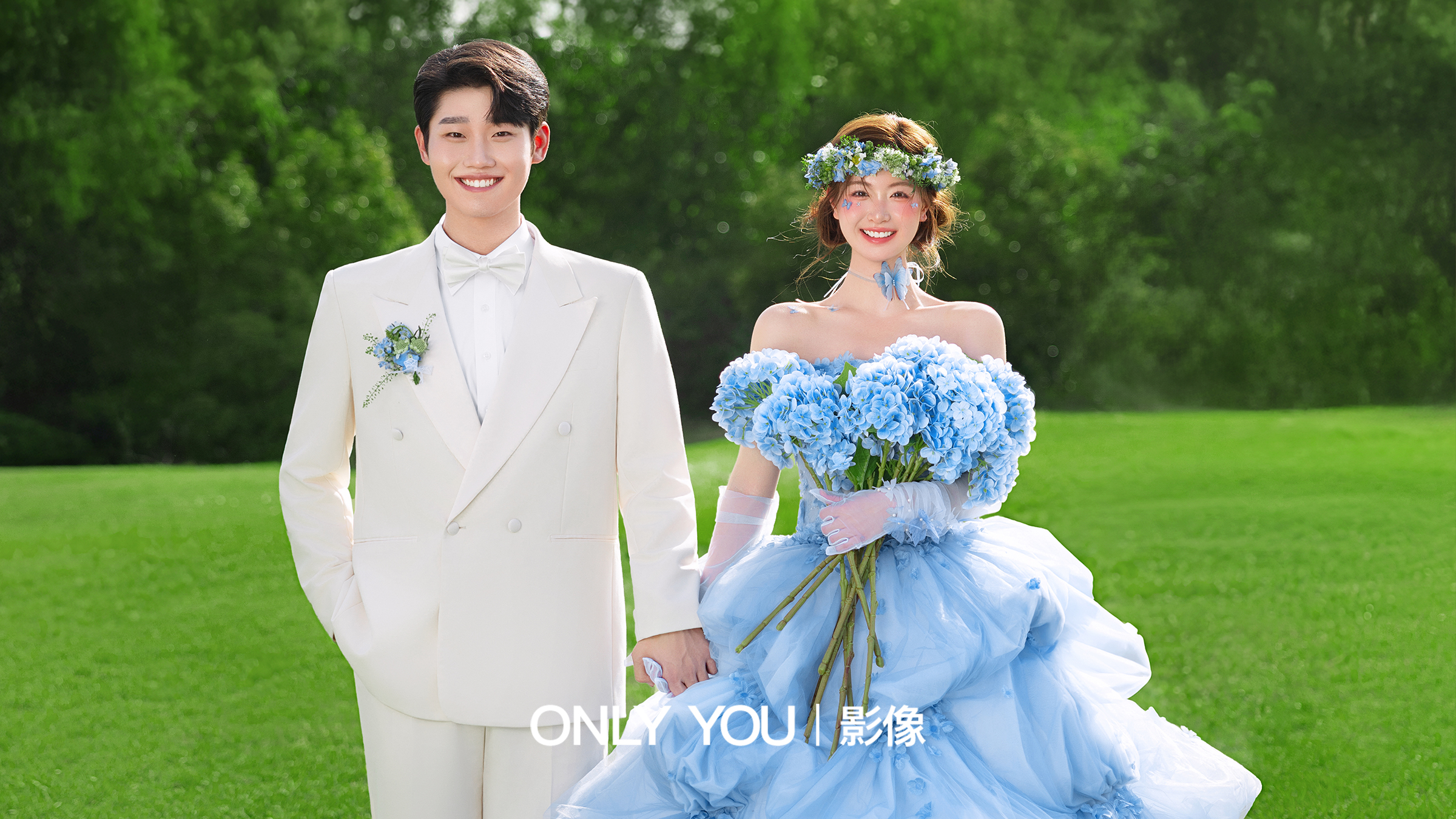爆 款之 王x人气爆 款x蓝色花神婚纱照