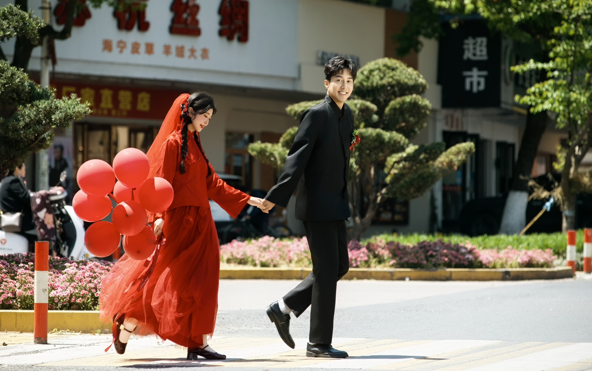 活人感生命力喜嫁婚纱照