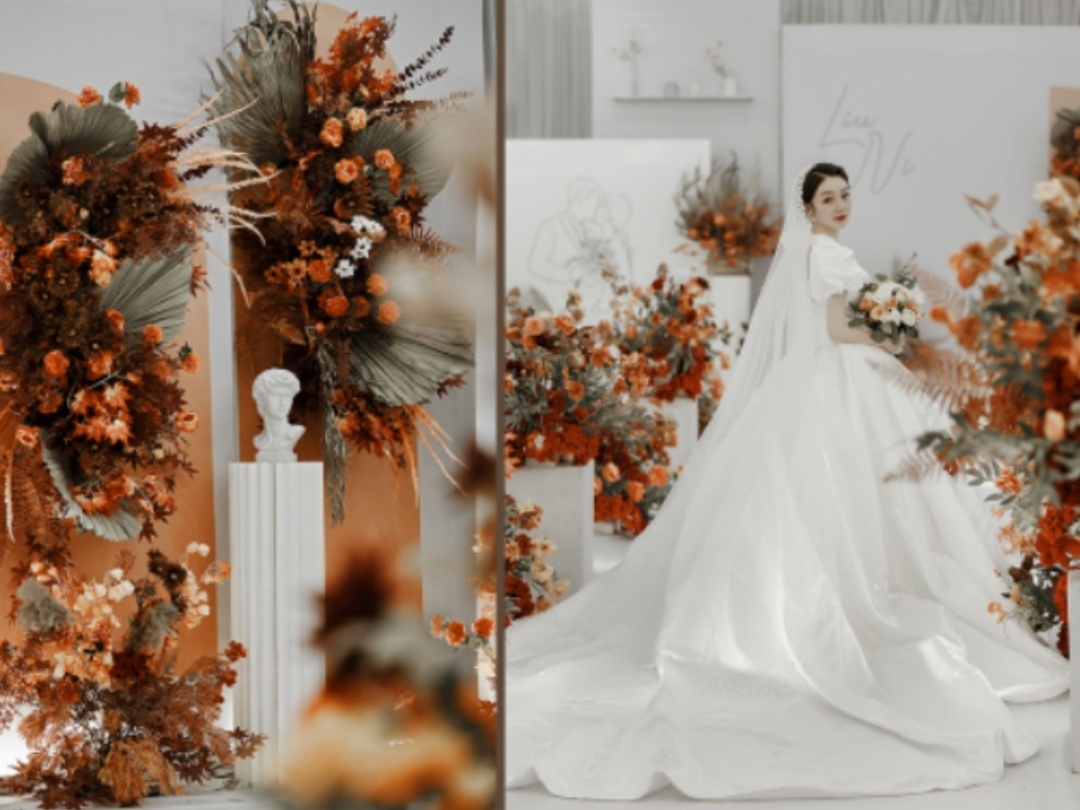 【遇見愛婚禮】韓式秋色婚禮，穿上漂亮的婚紗